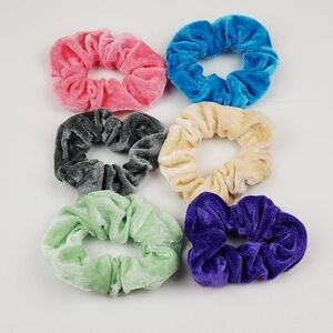 Velvet Scrunchie Hair Ties Bundle Of 6
